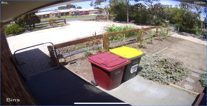 CCTV view on mobile app showing the camera view