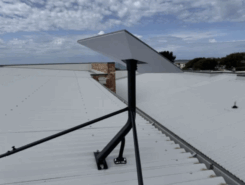 Starlink dish positioned with full sky visibility for an uninterrupted satellite connection